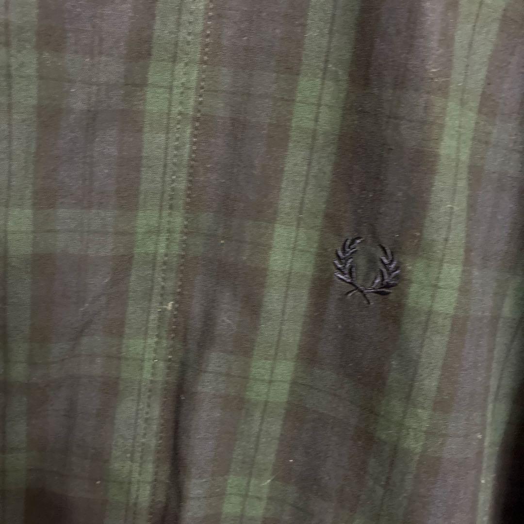 大幅値下げ！　フレッドペリー グリーン系チェック モッズコート Lサイズ