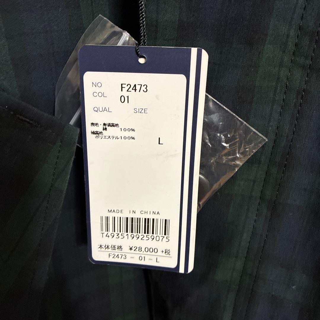 大幅値下げ！　フレッドペリー グリーン系チェック モッズコート Lサイズ