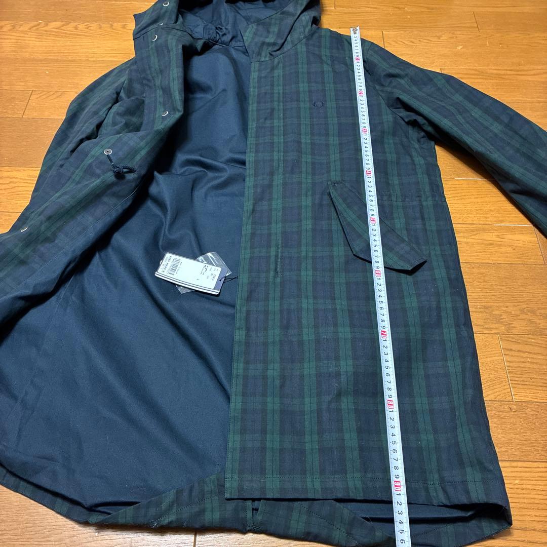 大幅値下げ！　フレッドペリー グリーン系チェック モッズコート Lサイズ