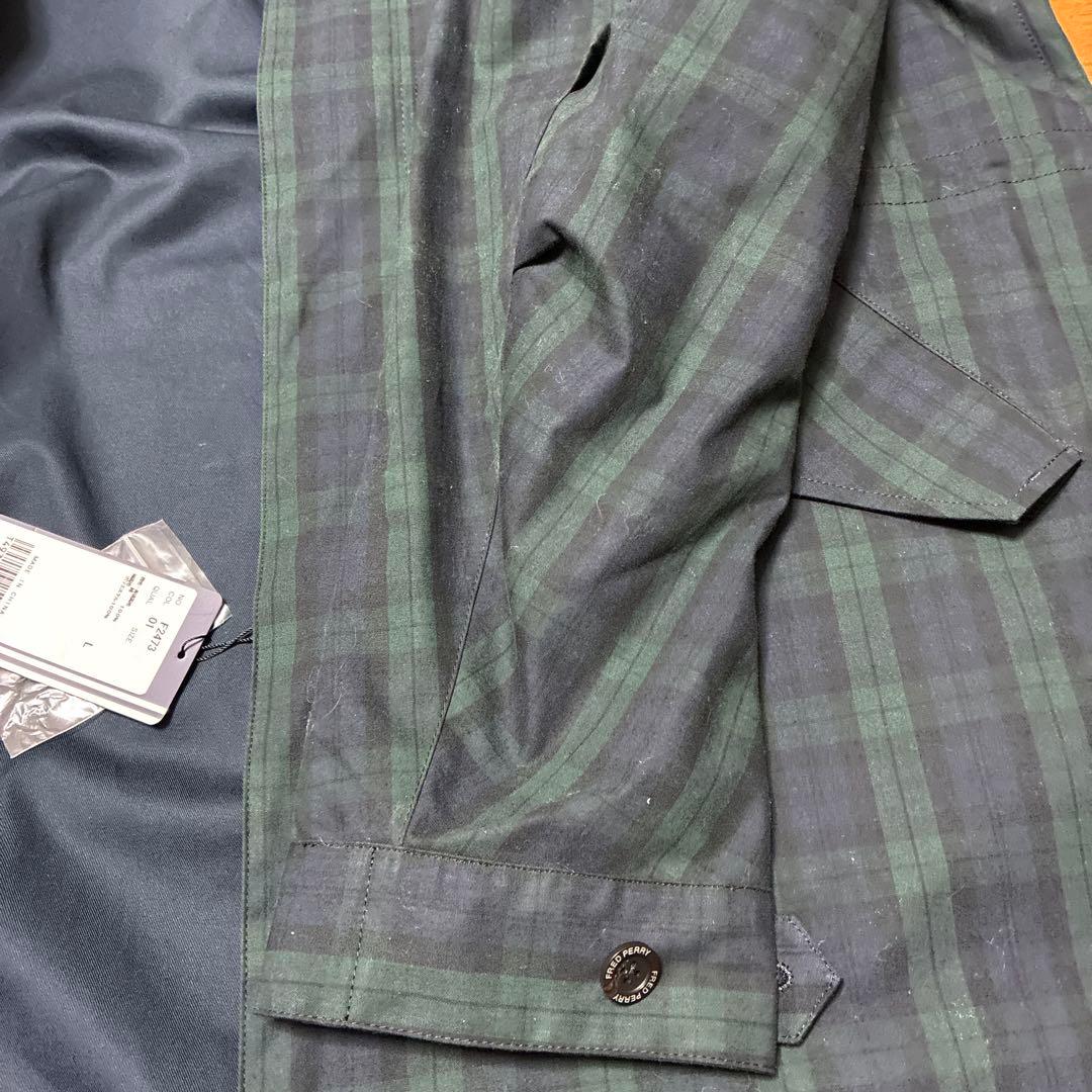 大幅値下げ！　フレッドペリー グリーン系チェック モッズコート Lサイズ