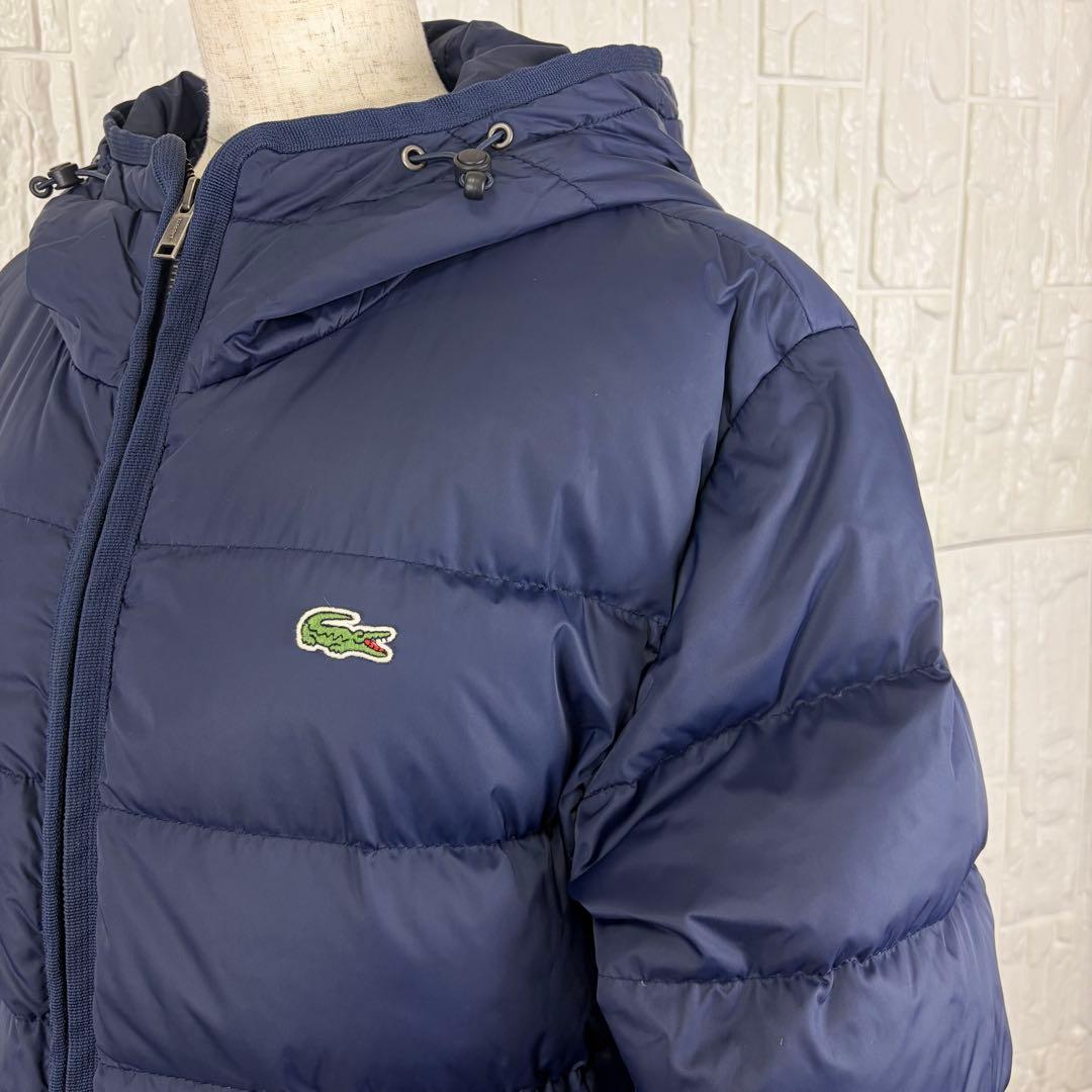 ラコステ ダウンジャケット ワンポイントロゴ 暖か✨　フーデット　【n4】