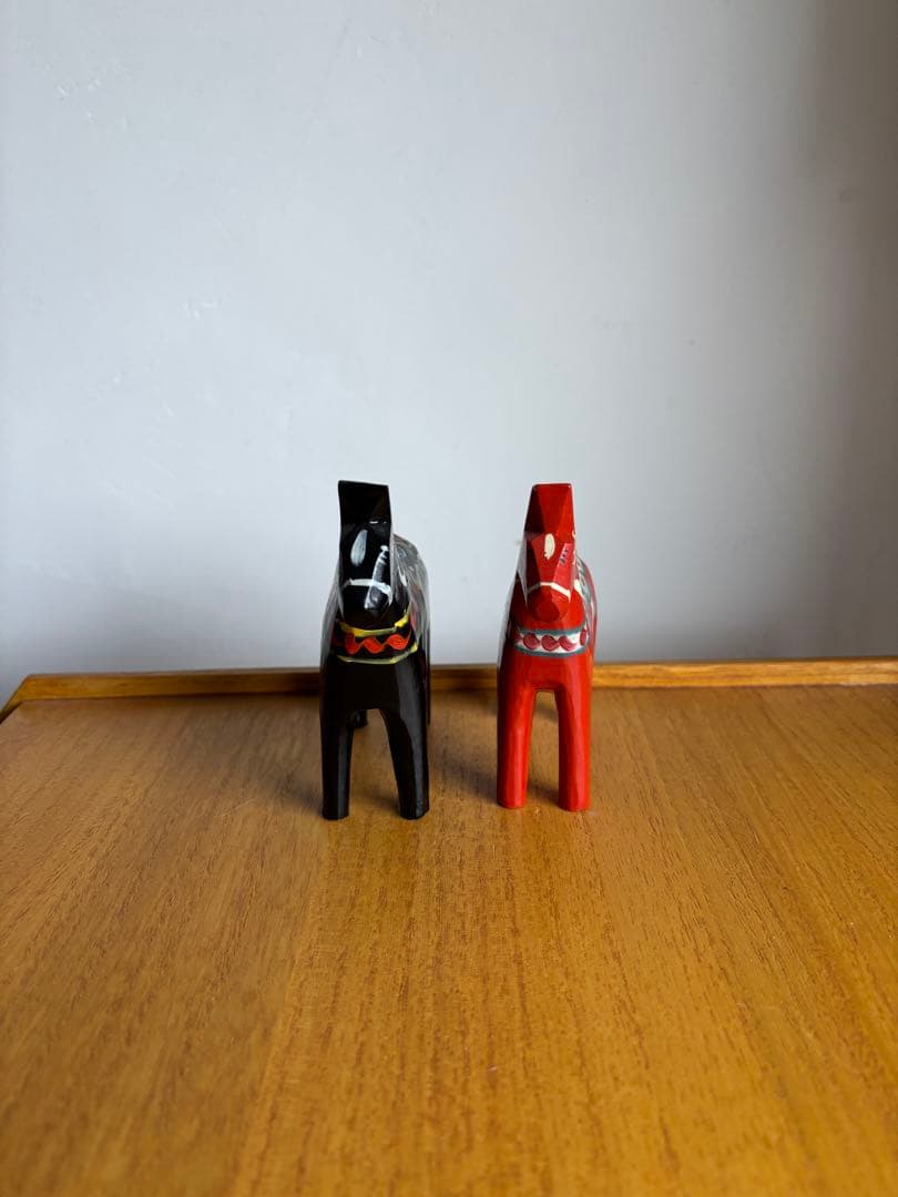 Grannas社　ダーラナホース　ビンテージ　赤と黒2点セット