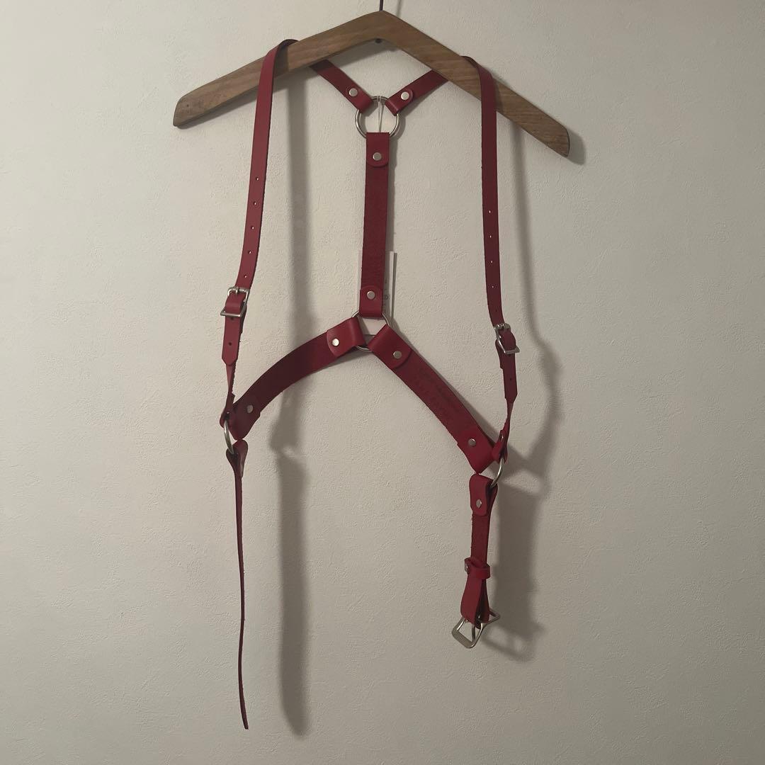 ZANA BAYNE 赤　ザナベインレザー ハーネス　Mサイズ　コムデギャルソン