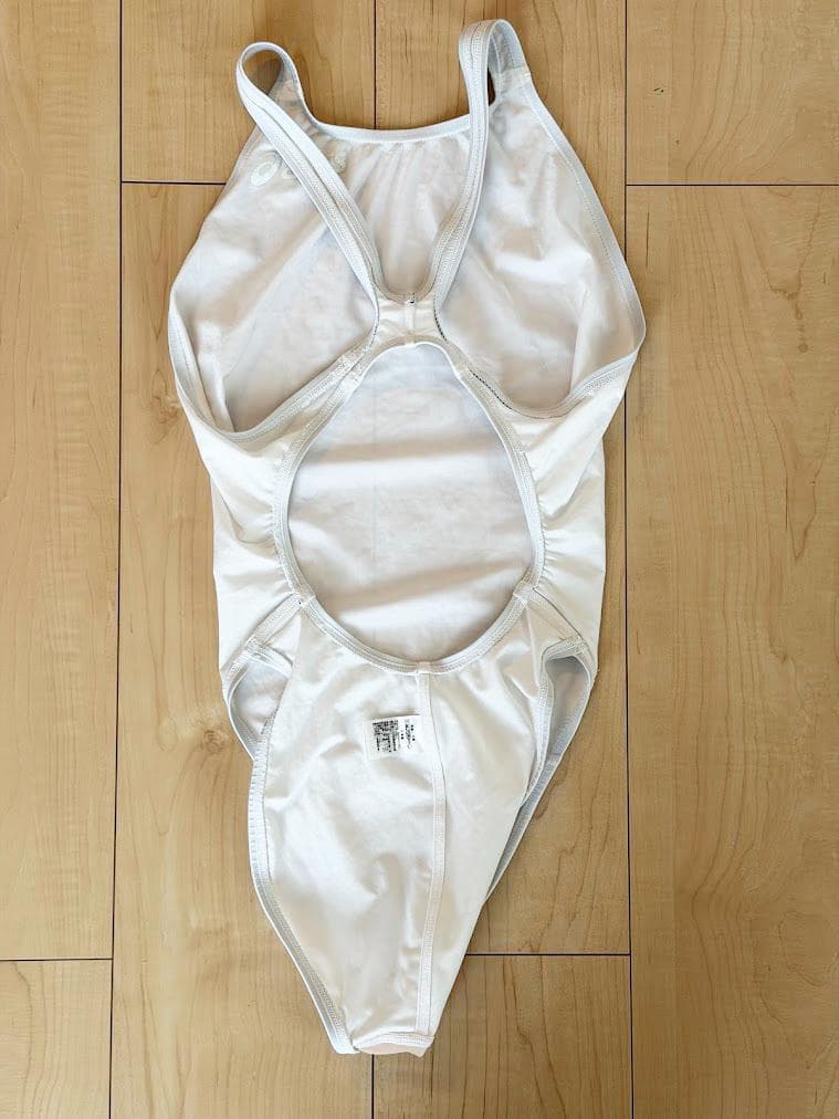 ル*イ様 asics アシックス ホワイト 競泳水着 Oサイズ ハイドロCD A