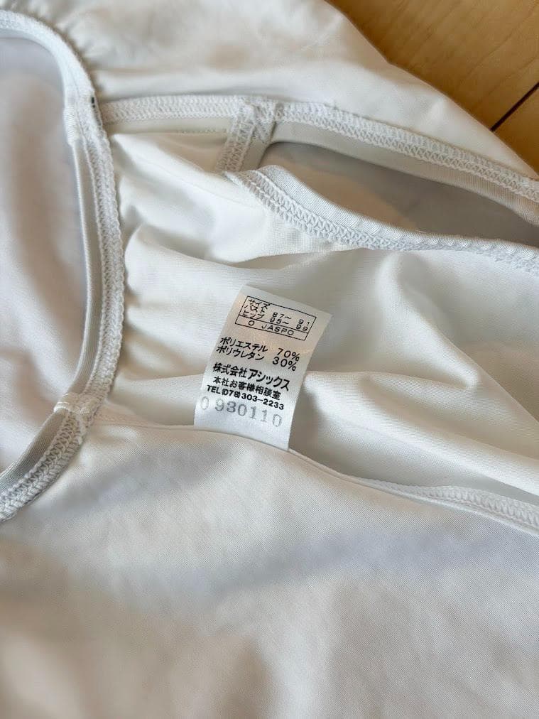 ル*イ様 asics アシックス ホワイト 競泳水着 Oサイズ ハイドロCD A