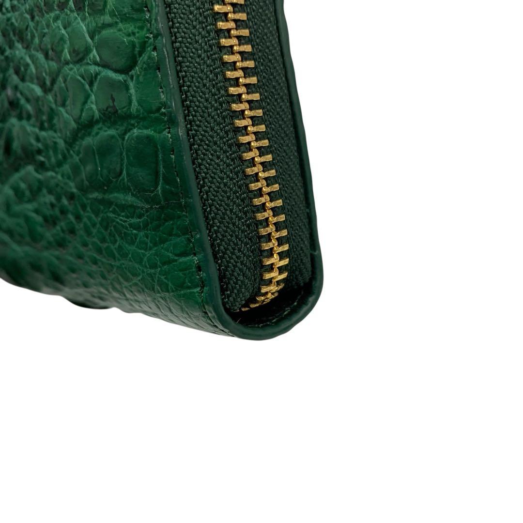 ▲ 未使用 クロコダイル RODANIA 長財布 グリーン 希少カラー