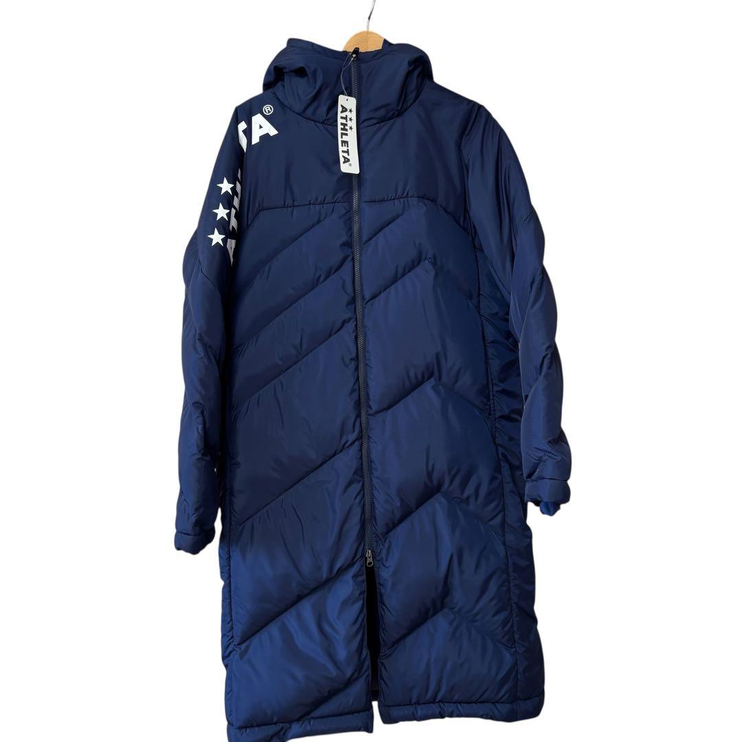 【新品　未使用】　ATHLETA アスレタ　ベンチコート　メンズ　L ネイビー