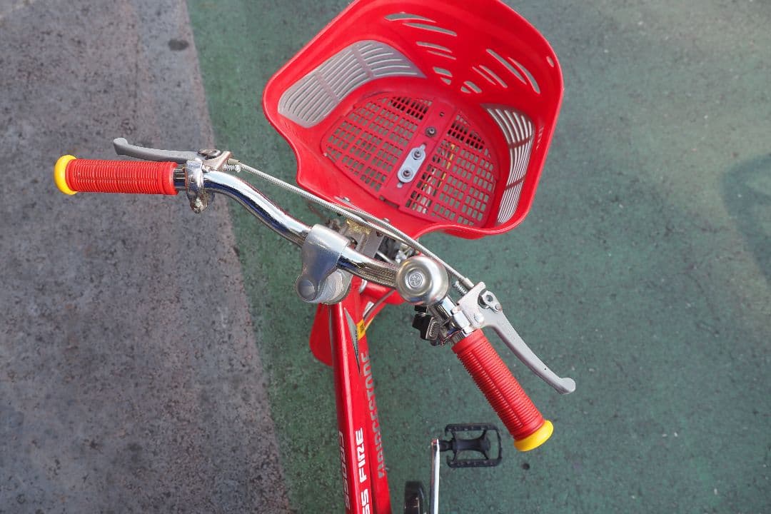 【手渡し】18インチ　ブリヂストン クロスファイヤー キッズ レッド&シルバー