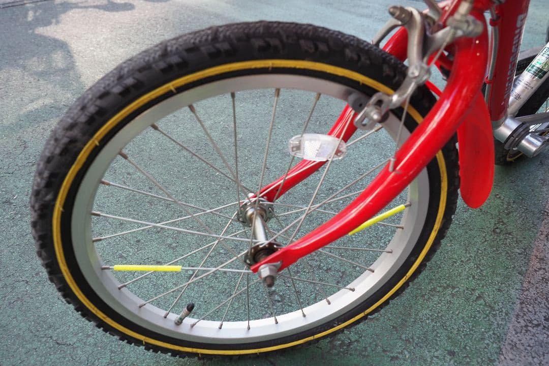 【手渡し】18インチ　ブリヂストン クロスファイヤー キッズ レッド&シルバー