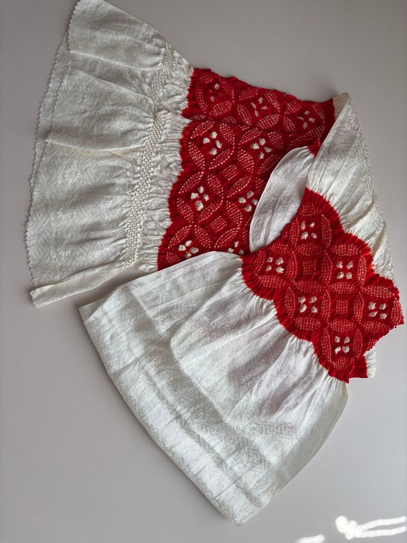 【値下げ】7歳　女の子用フルセット　裾除け　正絹　七五三　金刺繍入り　他小物付き