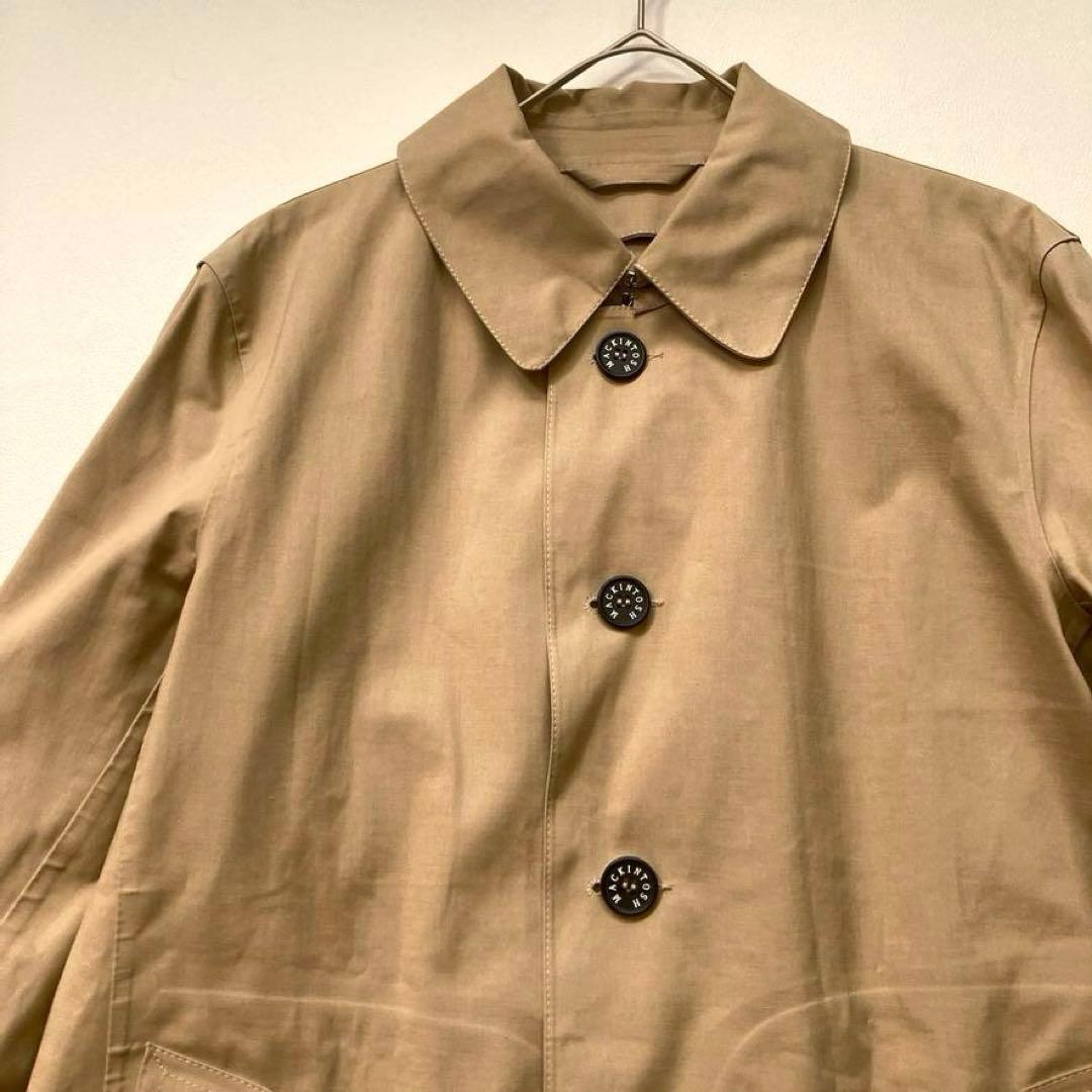 【大人気】マッキントッシュロンドン ゴム引きコート 茶タグ 38 ベージュ