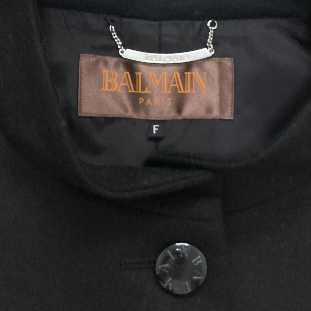 未使用級✨カシミヤ100％✨バルマン ポンチョ フォックスファー 現行 ブラック