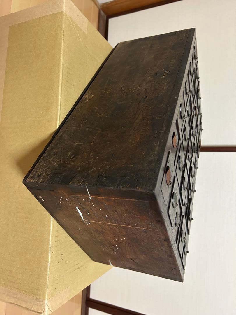 ち*み様 アンティーク　小引出し薬箪笥 昭和初期　木製小引き出し レア物