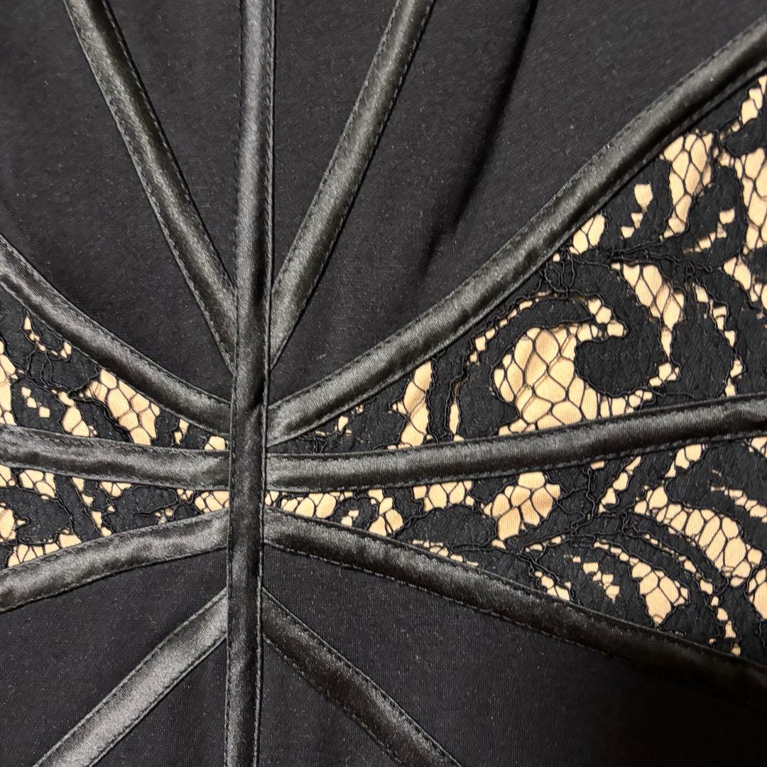 TADASHI SHOJI ブラックレースノースリーブタイトドレス