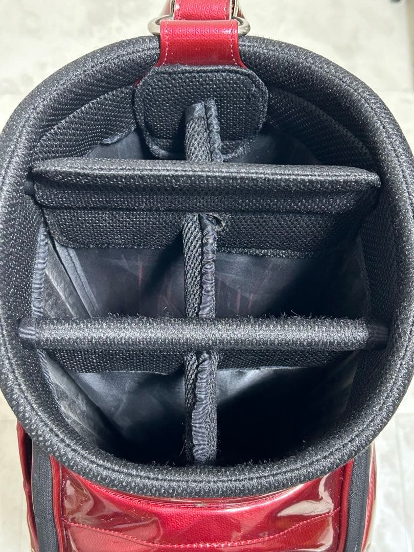 美品　マスターバニー　ツアーレッド　キャディバッグ　ヘッドカバー　エナメル　６点