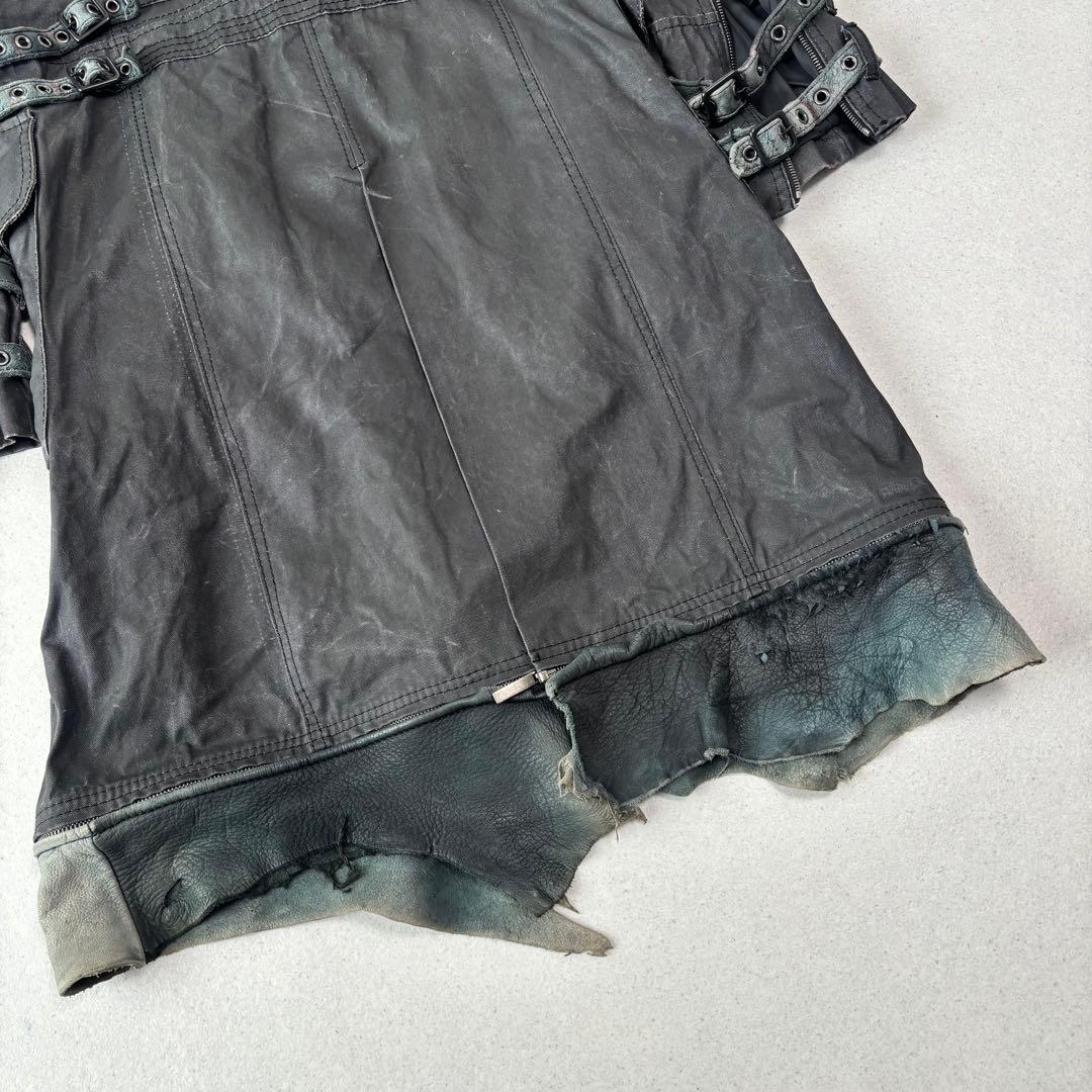 ジャケット・アウター yasuyuki ishii waxed leather mods coat