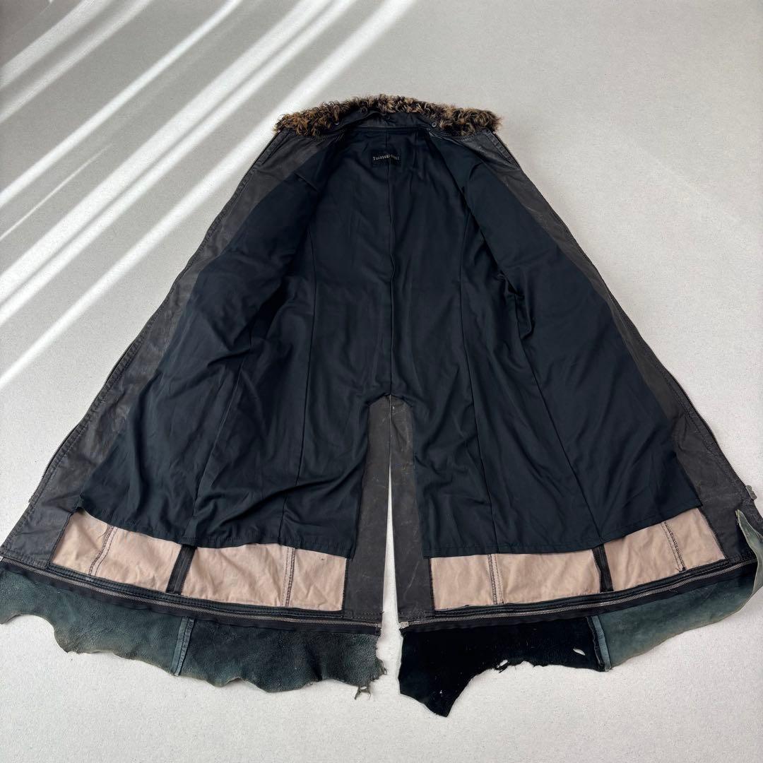 ジャケット・アウター yasuyuki ishii waxed leather mods coat