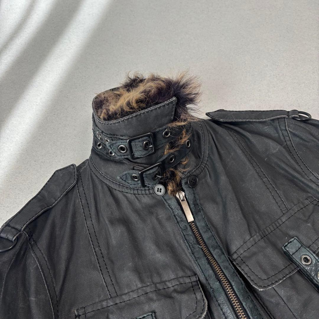 ジャケット・アウター yasuyuki ishii waxed leather mods coat