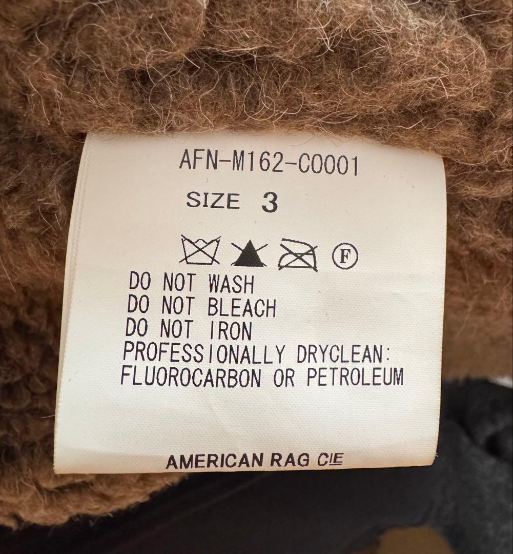 tm　アメリカンラグシー ボアインナー付きモッズコート ブラック Lサイズ