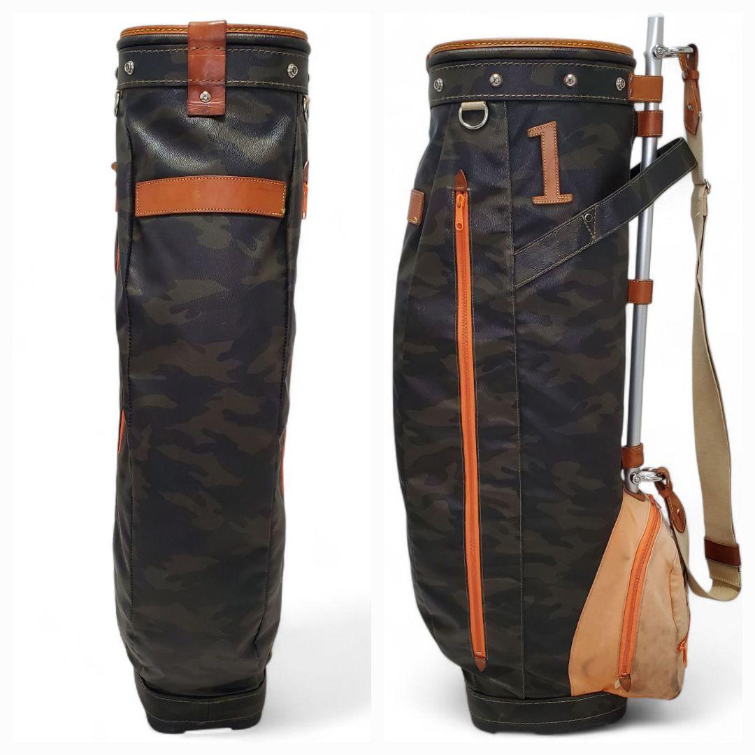 希少 木の庄帆布 キャディバッグ カモフラ