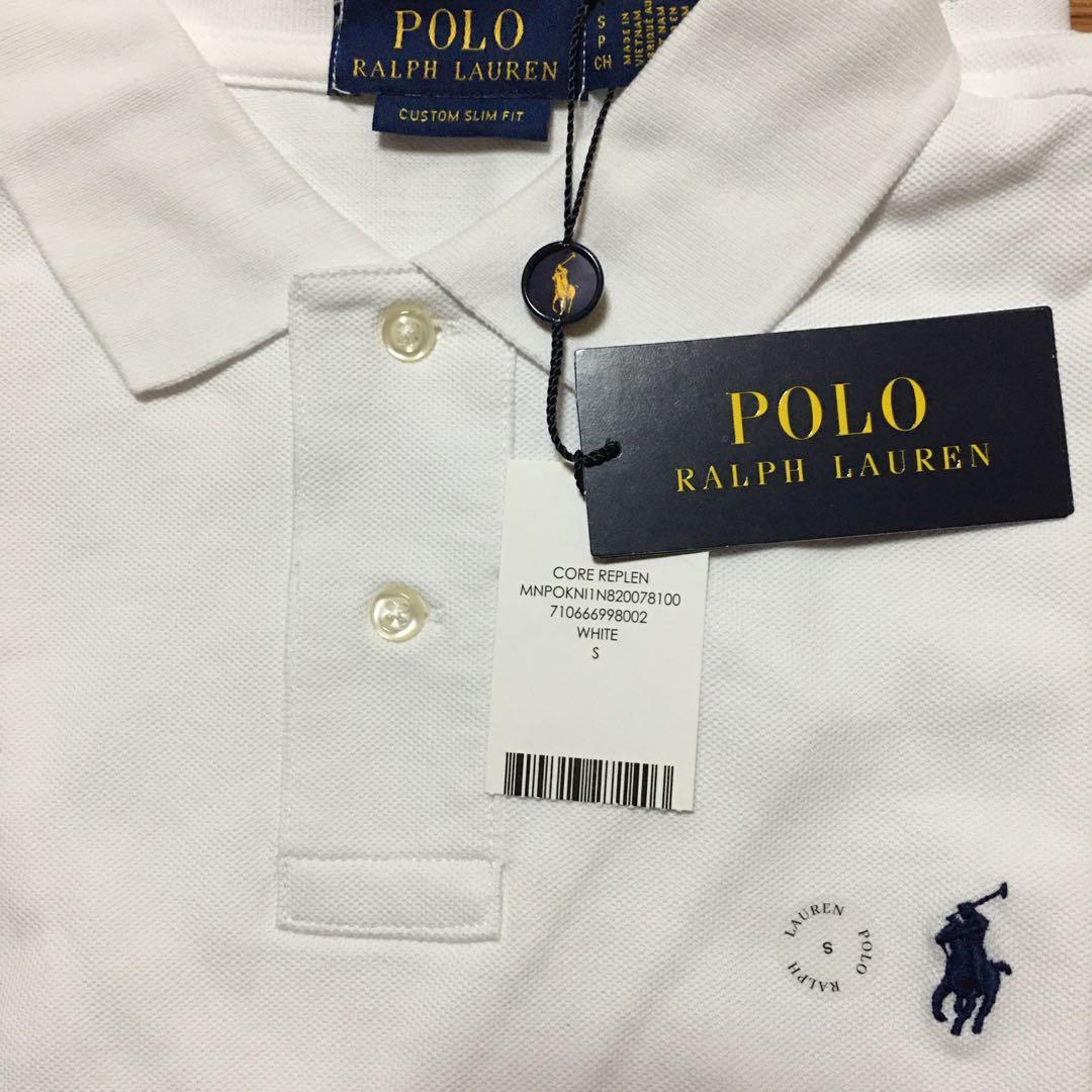 POLO RALPH LAUREN 無地 メッシュ カスタムスリムフィットS