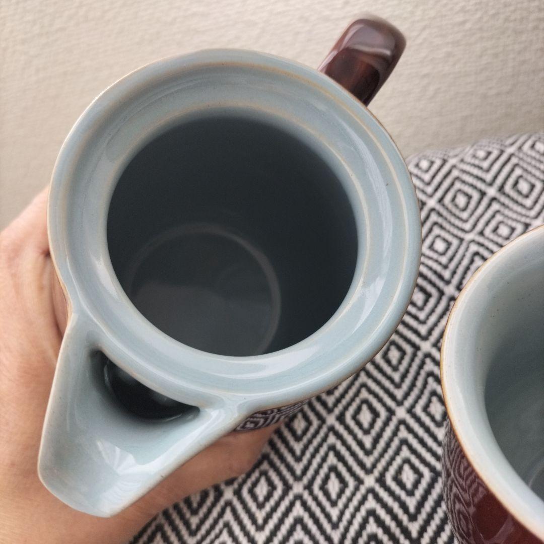 イギリス　ビンテージ　denby コーヒーポット　＆　クリーマー