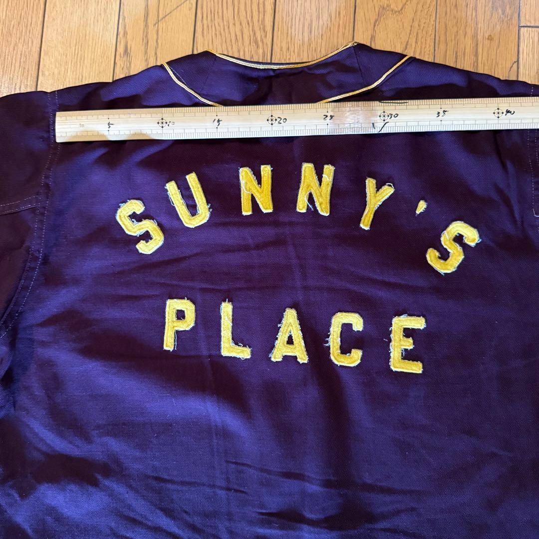 60´s ヴィンテージ ベースボールシャツ&パンツ エンジ色 ボタンフライ