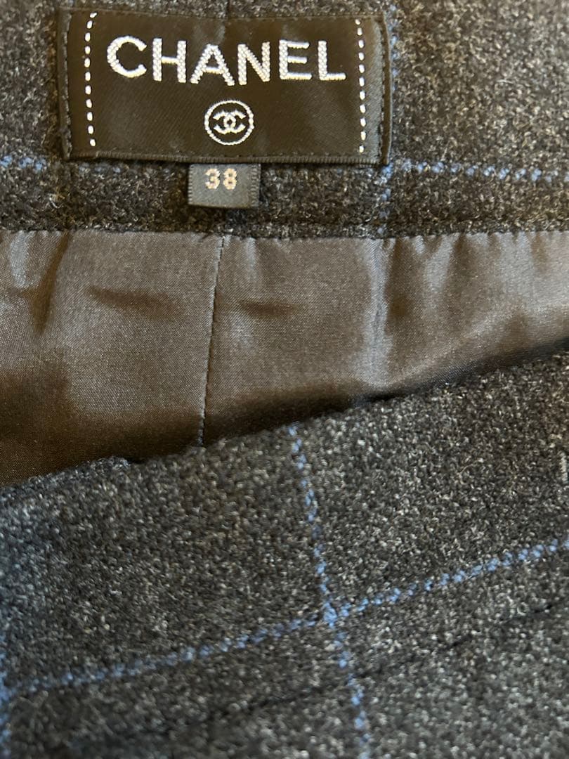 シャネル　CHANEL チェック柄パンツ