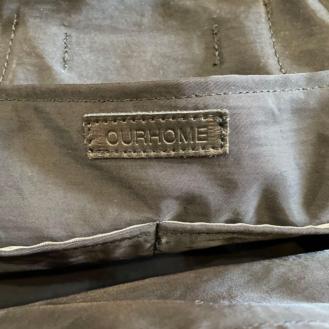 OUR レザー持ち手の2WAYリュック ブラック