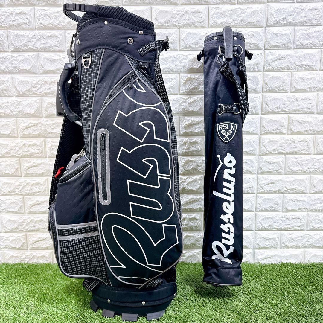 新品未使用 Russeluno ラッセルノ　キャディバッグ　スタンドバック 黒