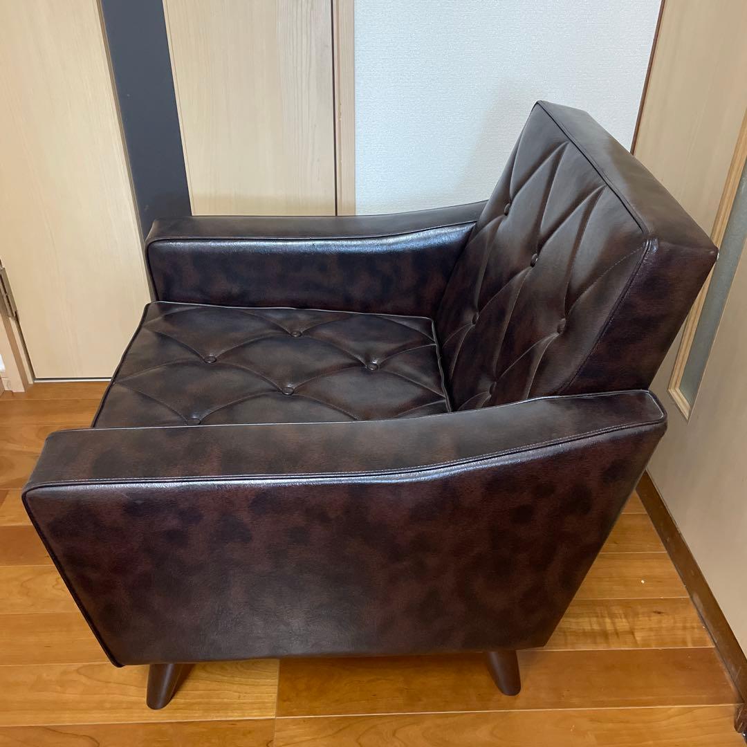 カリモク　ロビーチェア　 1人掛け　アームチェア 　ダークブラウン
