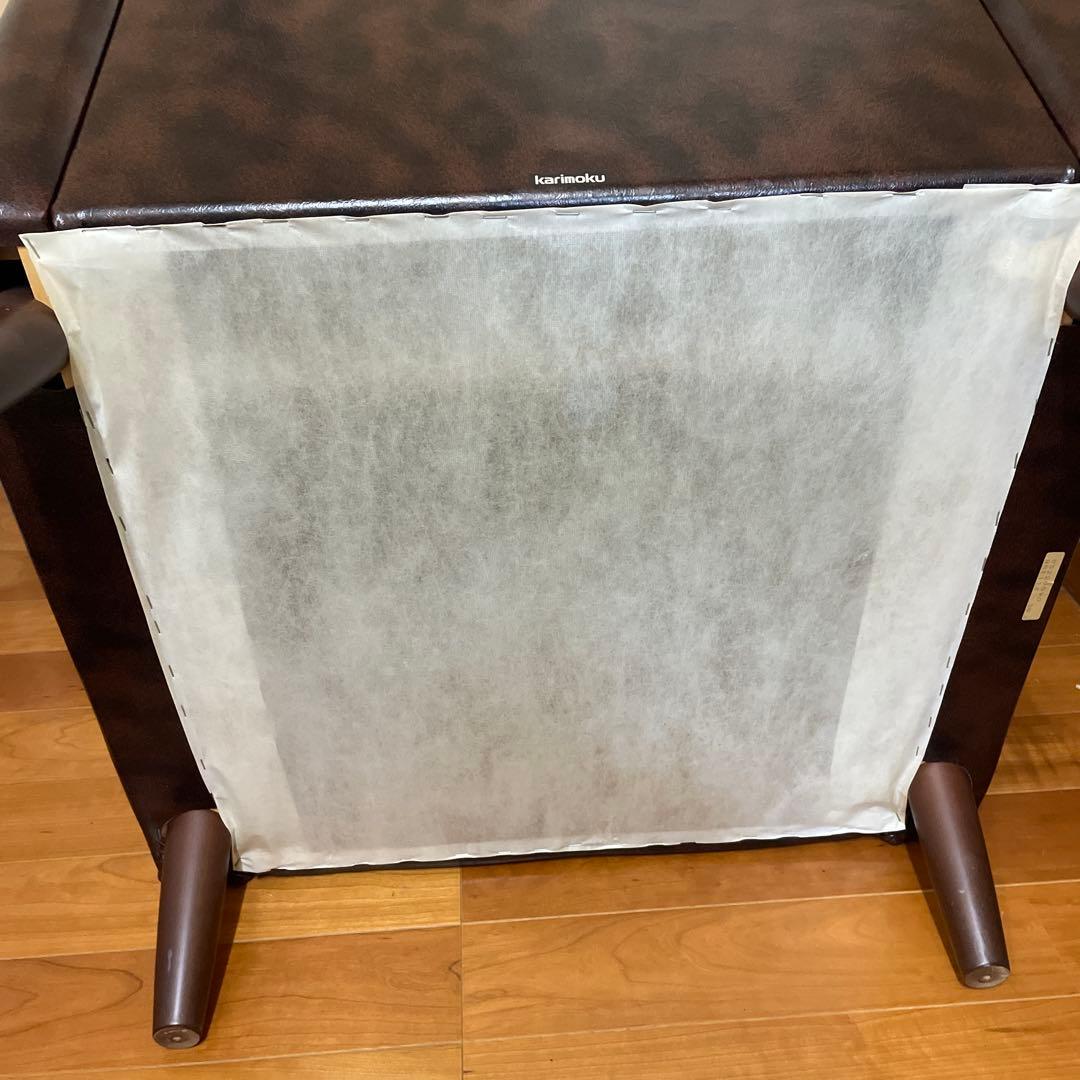 カリモク　ロビーチェア　 1人掛け　アームチェア 　ダークブラウン