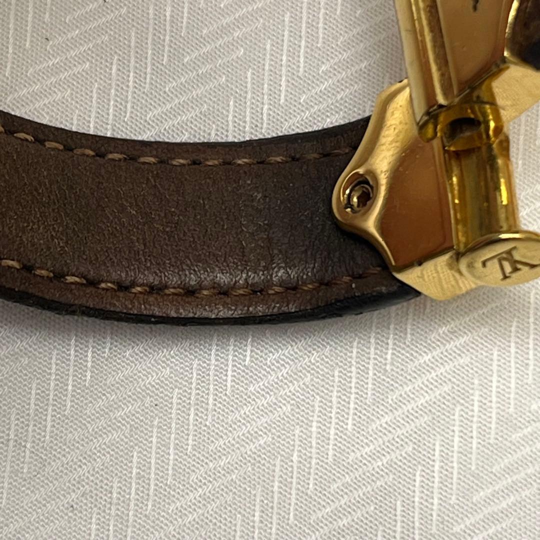 ルイヴィトン モノグラム ブレスレット ゴールド バングル　M6689