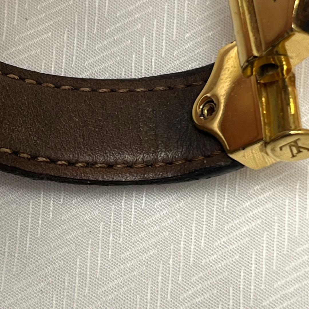 ルイヴィトン モノグラム ブレスレット ゴールド バングル　M6689