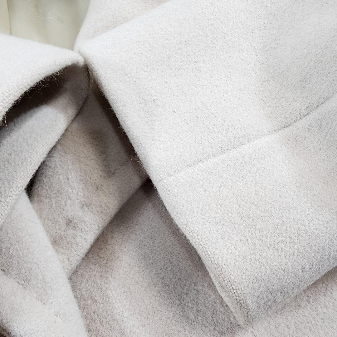 OLD ENGLAND 高級アンゴラマキシ丈ベルテットコート フォックスファー