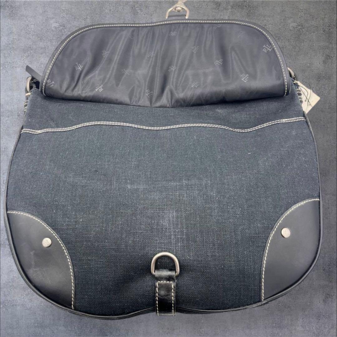 LAUREN RALPH LAUREN ワンショルダーバッグ キャンバス レザー