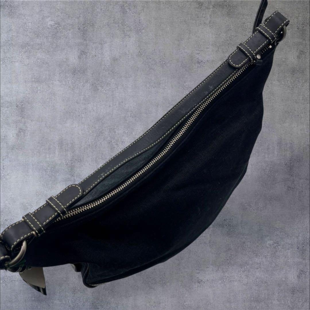 LAUREN RALPH LAUREN ワンショルダーバッグ キャンバス レザー