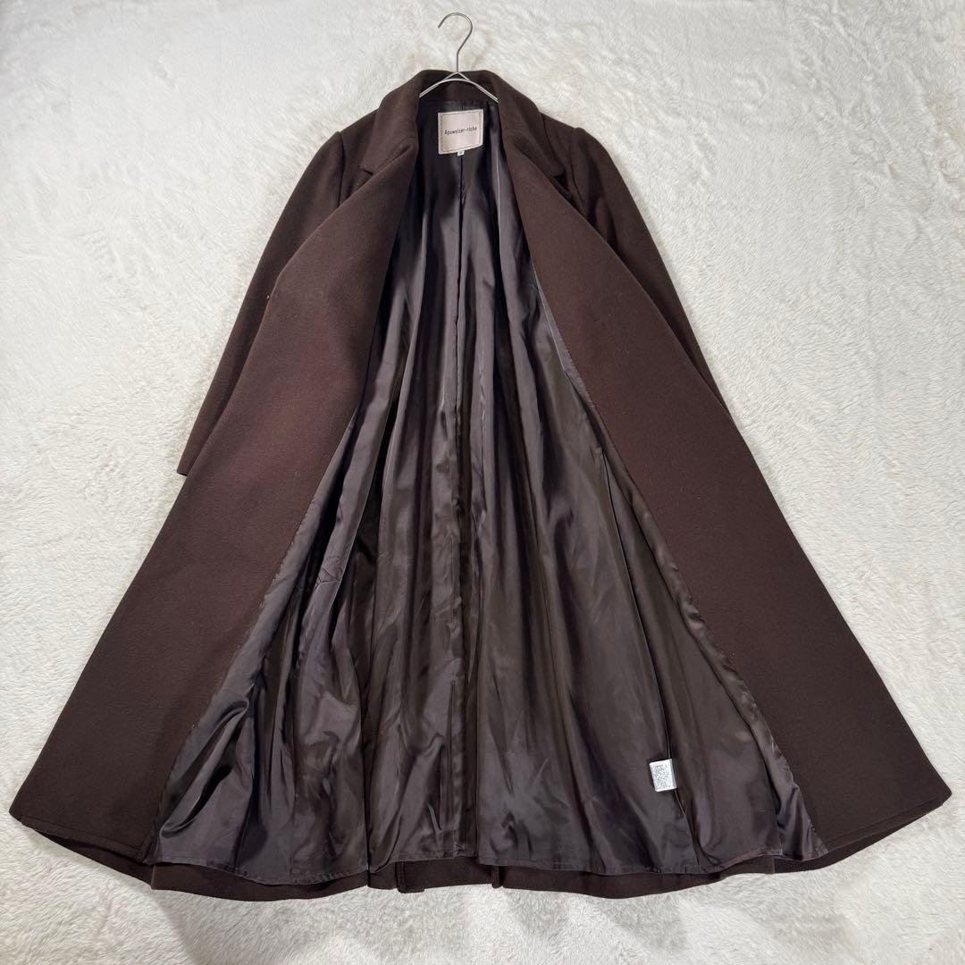 アプワイザーリッシェ　ウールケープトレンチコート　ブラウン　ロング　定価5.3万