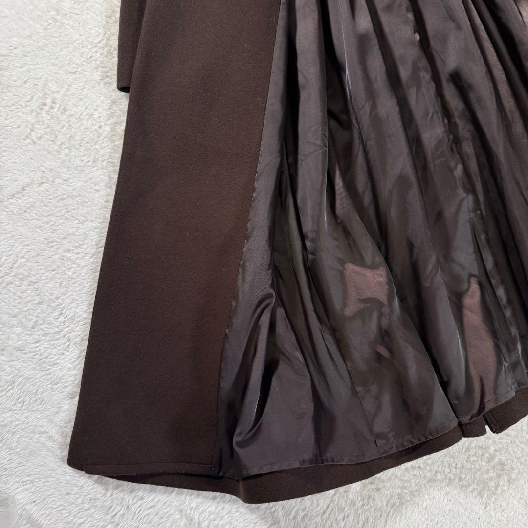 アプワイザーリッシェ　ウールケープトレンチコート　ブラウン　ロング　定価5.3万