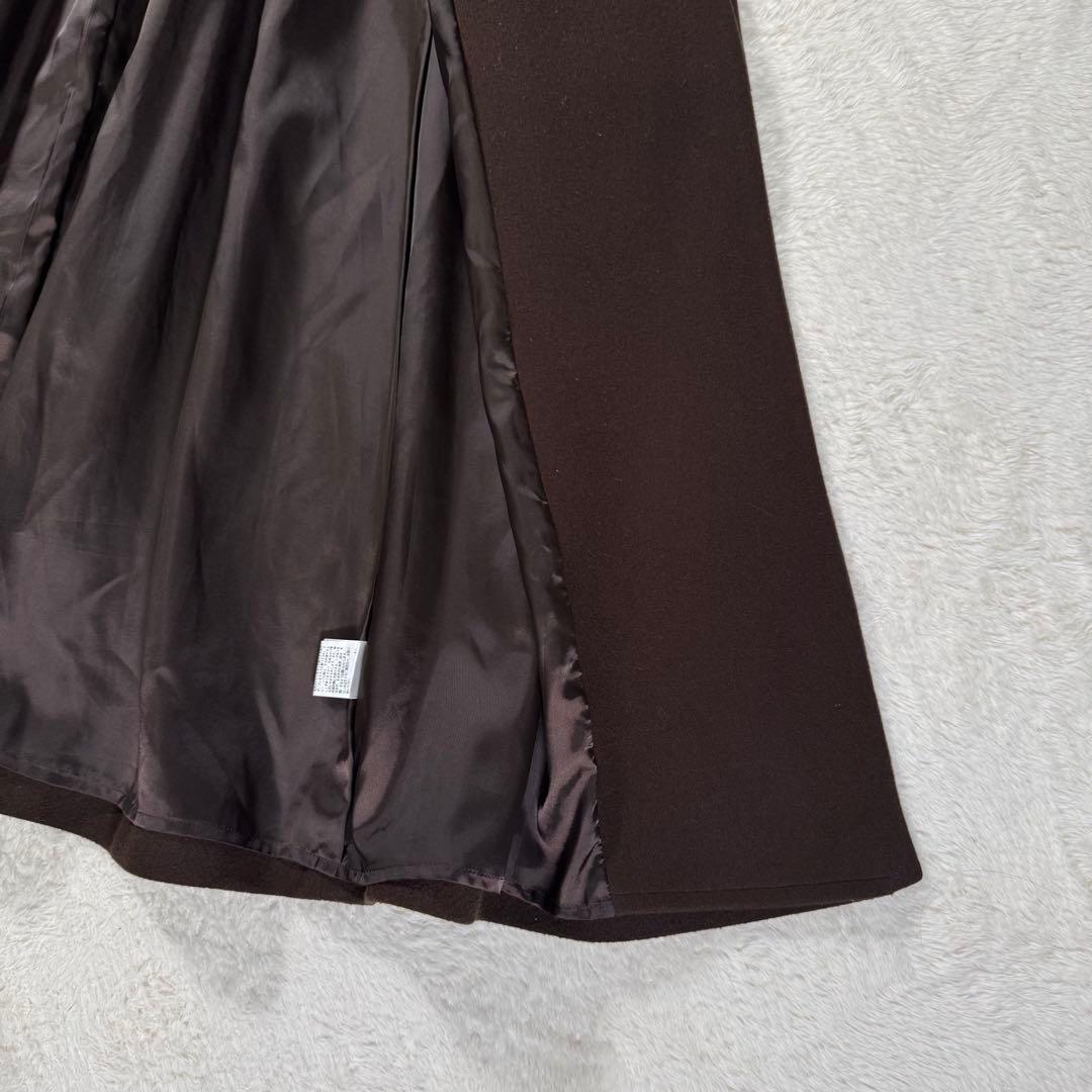 アプワイザーリッシェ　ウールケープトレンチコート　ブラウン　ロング　定価5.3万