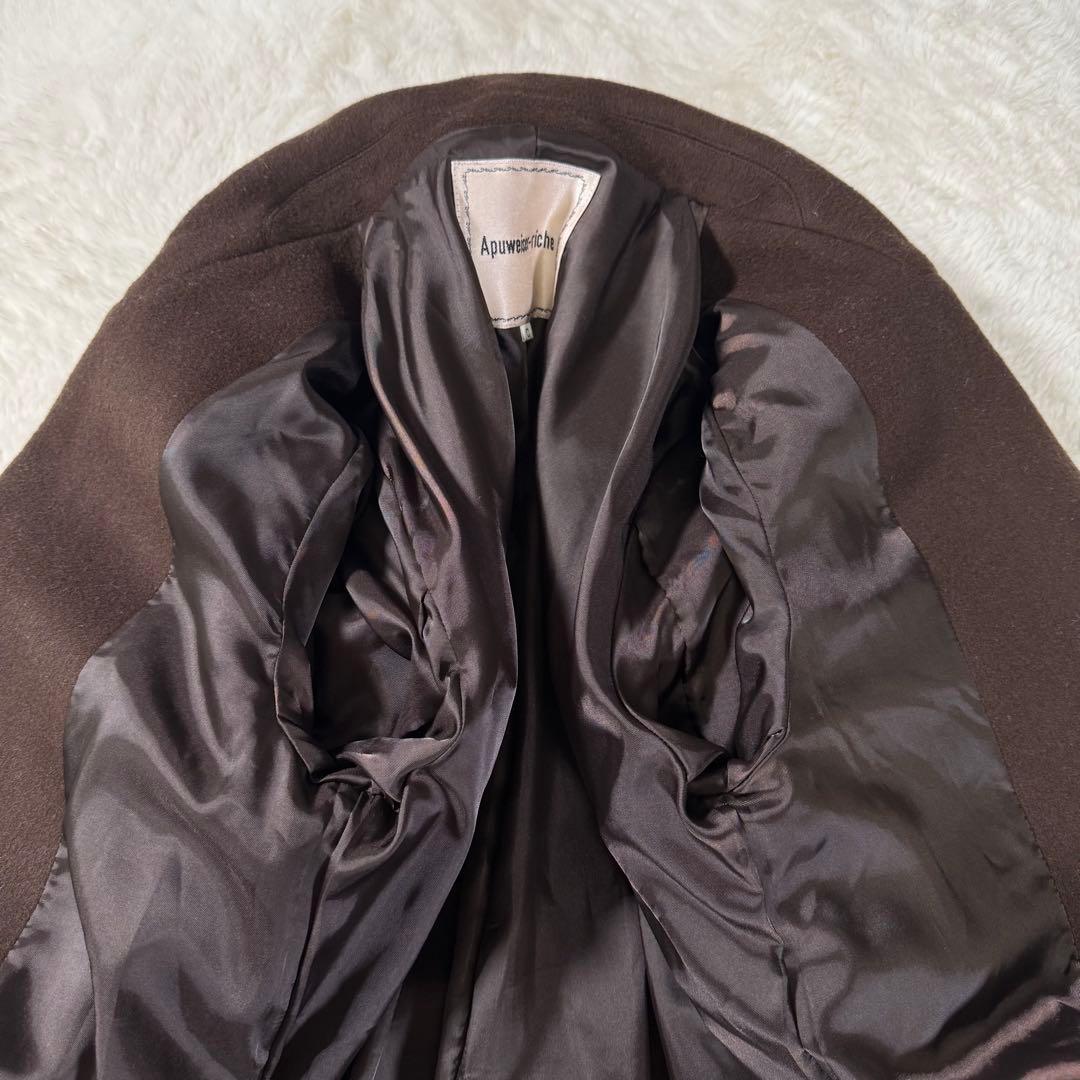 アプワイザーリッシェ　ウールケープトレンチコート　ブラウン　ロング　定価5.3万