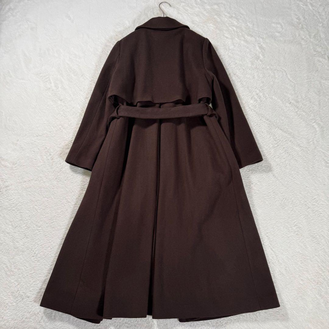 アプワイザーリッシェ　ウールケープトレンチコート　ブラウン　ロング　定価5.3万