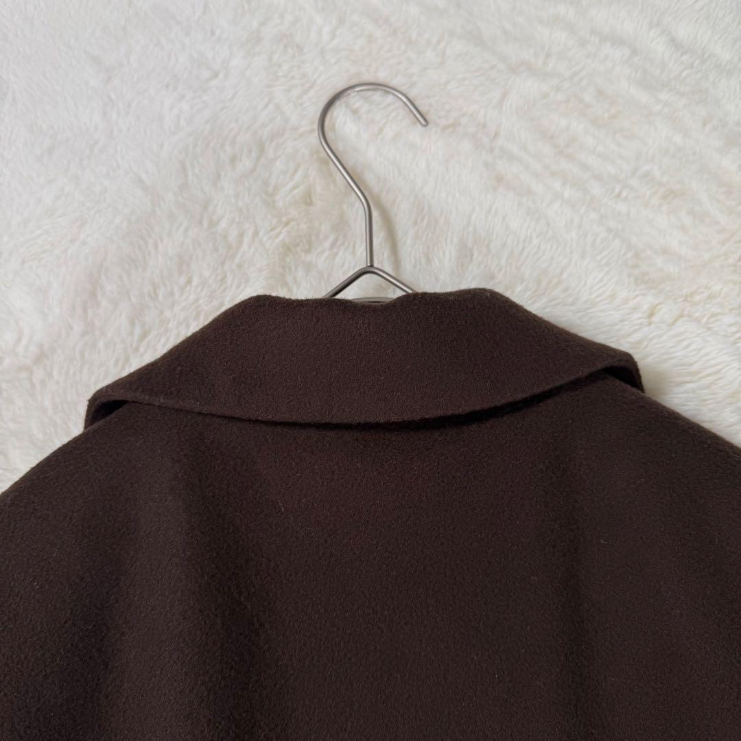 アプワイザーリッシェ　ウールケープトレンチコート　ブラウン　ロング　定価5.3万