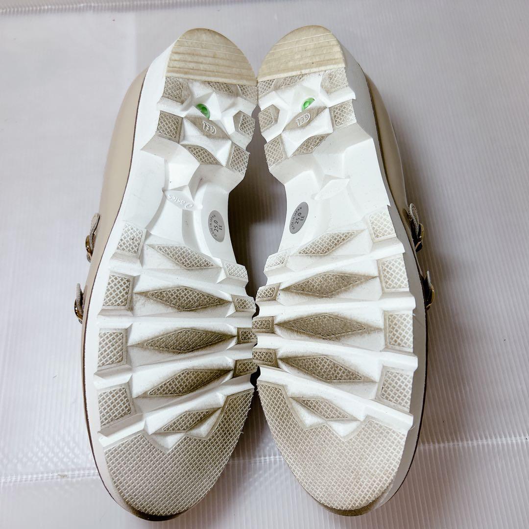 【極美品★25】アシックスウォーキング ペダラ レディースローファー エナメル