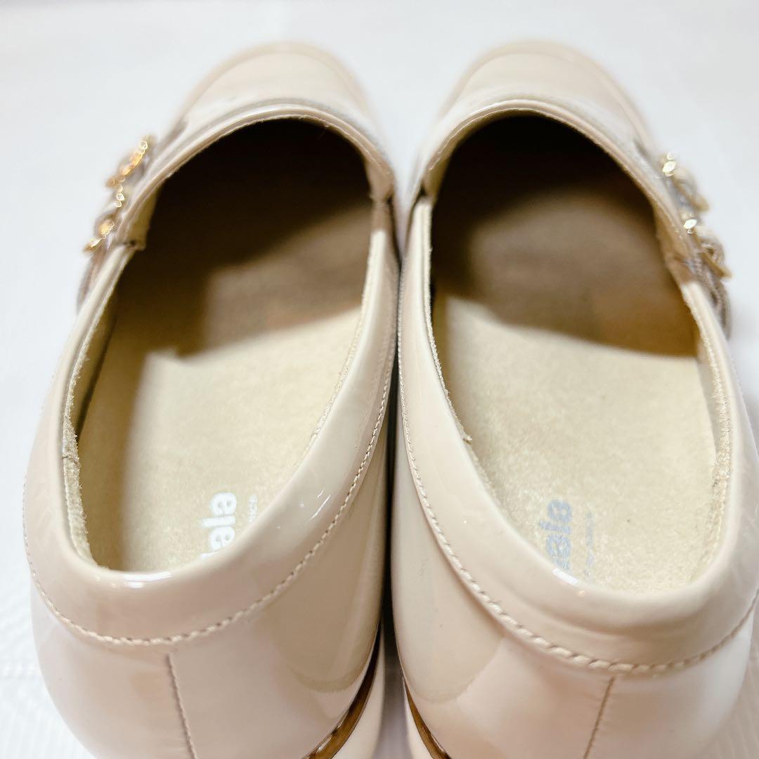 【極美品★25】アシックスウォーキング ペダラ レディースローファー エナメル