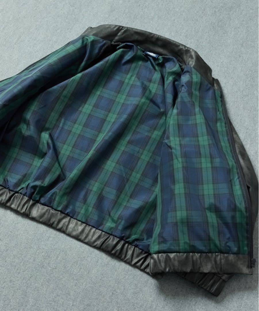 レン Leatherette Stand Collar Blouson