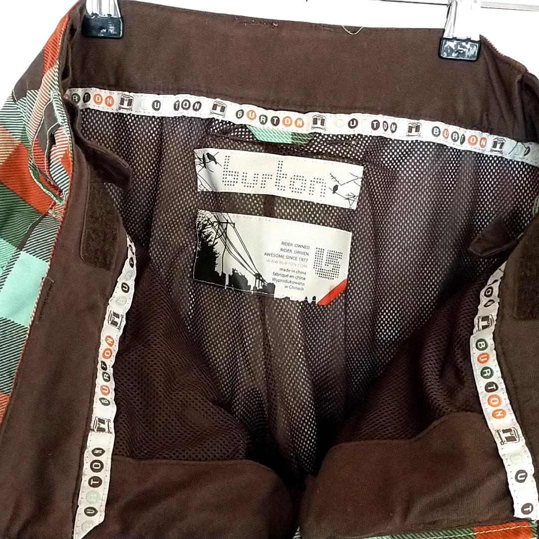 【美品 高機能】US BURTON チェック スキー スノーボード パンツ
