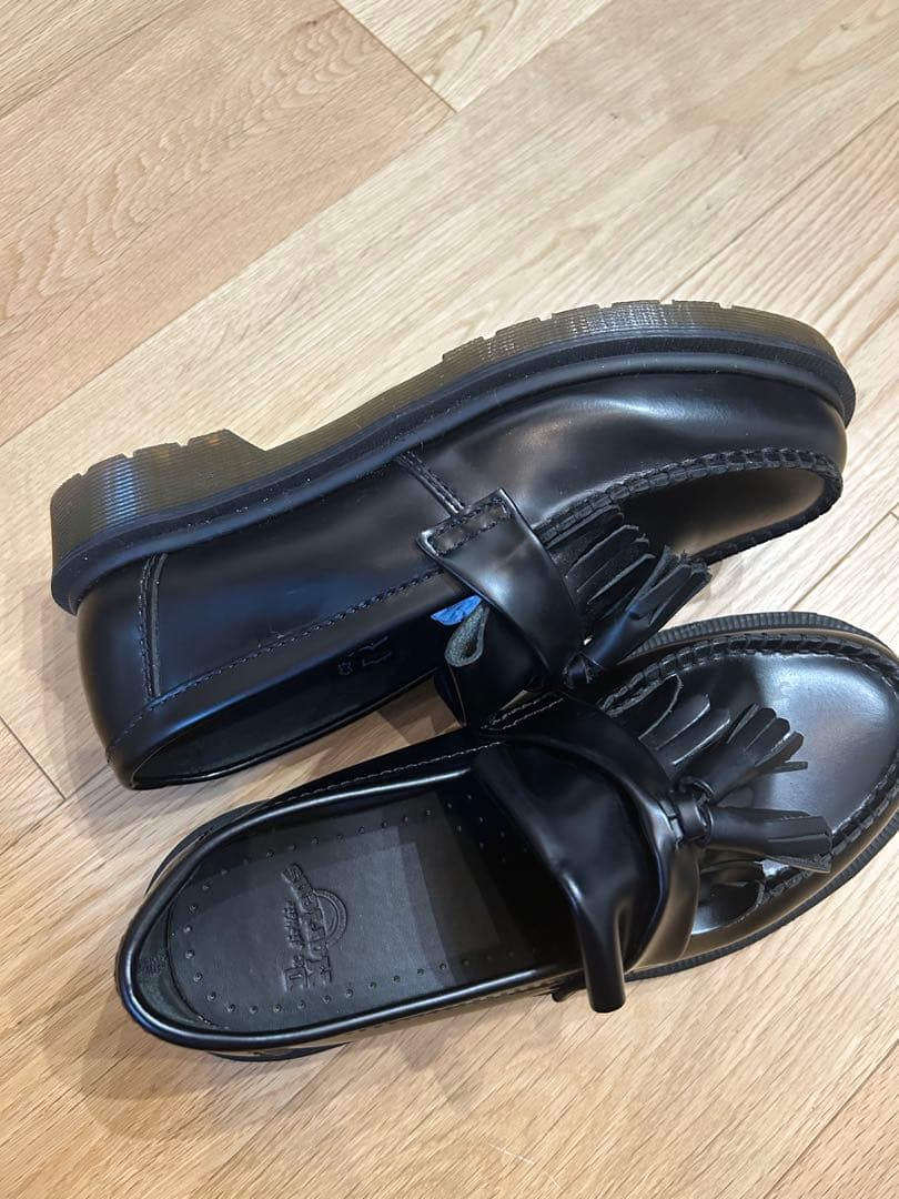 【Dr.Martin】フリンジ付きローファーブラック24cm