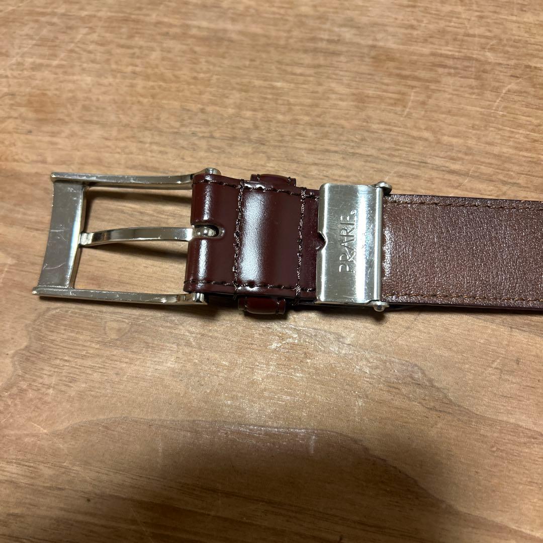 PRARE プレリー　コードバンレザーベルト ブラウン 茶色