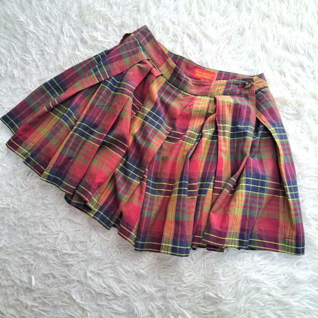 【Vivienne Westwood】タータンチェック　フレア　ミニスカート